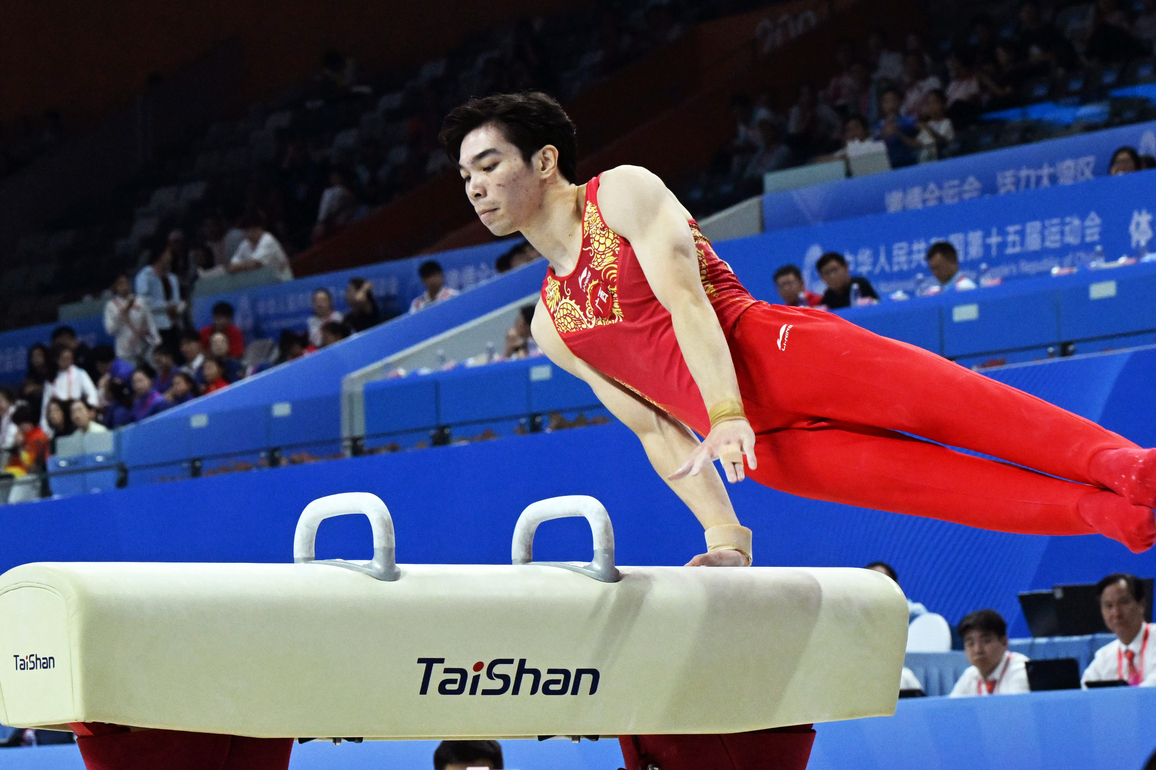 (SP)CHINA-15TH NATIONAL GAMES-ARTISTIC GYMNASTICS-MEN'S POMMEL HORSE-FINAL (CN)