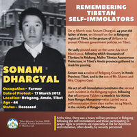 CTA commemorates Tibetan monk Sonam Dhargyal, recalls his self-immolation protest for religious freedom