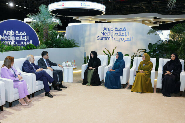 Latifa bint Mohammed meets with Lebanon's Ministers of Culture, Information at Arab Media Summit