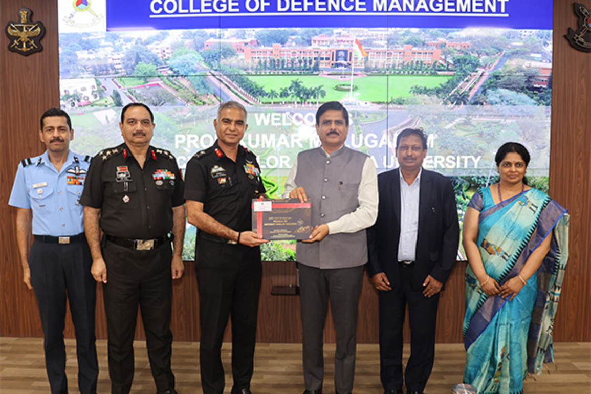 Osmania University VC visits College of Defence Management, inaugurates 'Kurukshetra' domain awareness room