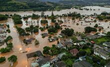 Cidade no RS inundada por fortes chuvas