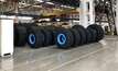 Mining tires at the factory in Romania once operated by Euro Tires Manufacturing