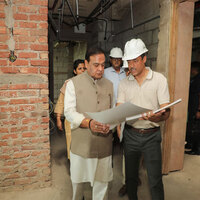 CM Sarma inspects construction work of Assam Bhawan in Delhi