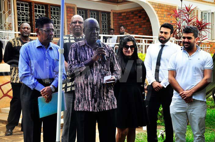   n behalf of the board of rane ank oseph iribona addresses mourners during the funeral service of the late amson uwanguzi propreitor of ido beach ntebbe at omamboga on ayaza road on 8316    