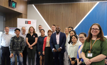 Swinburne's chief scientist professor Virginia Kilborn (right) with the Victorian Hydrogen Hub (VH2) team.