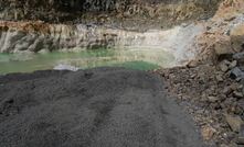 The incident site covered with crusher dust.