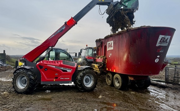 Massey Ferguson continuously variable telehandler lifts standards for Devon dairy farm