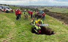 60ft sink-hole 'swallows' farmer riding quad bike