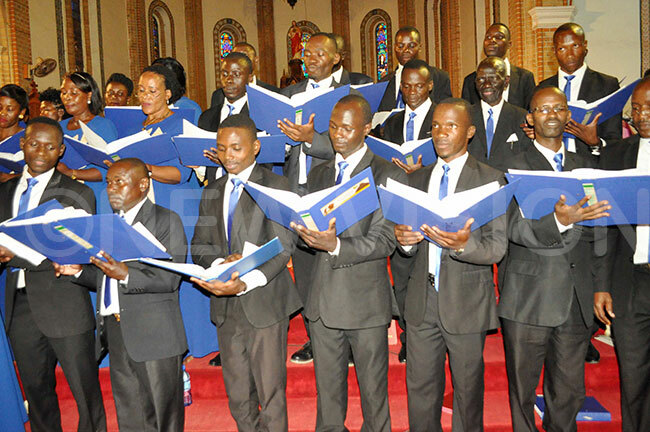   section of ale ecilian choristers during their hristmas concert at ubaga athedral  on unday