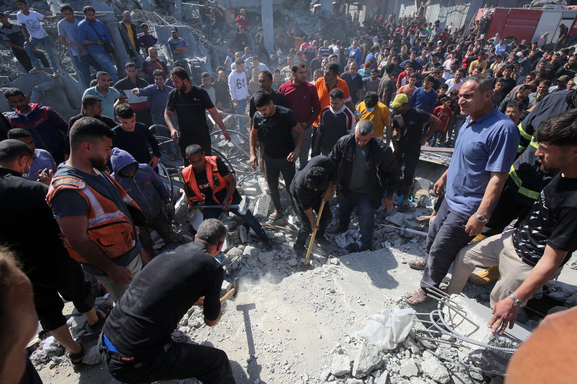 MIDEAST-GAZA-JABALIA REFUGEE CAMP-ISRAEL-SHELLING