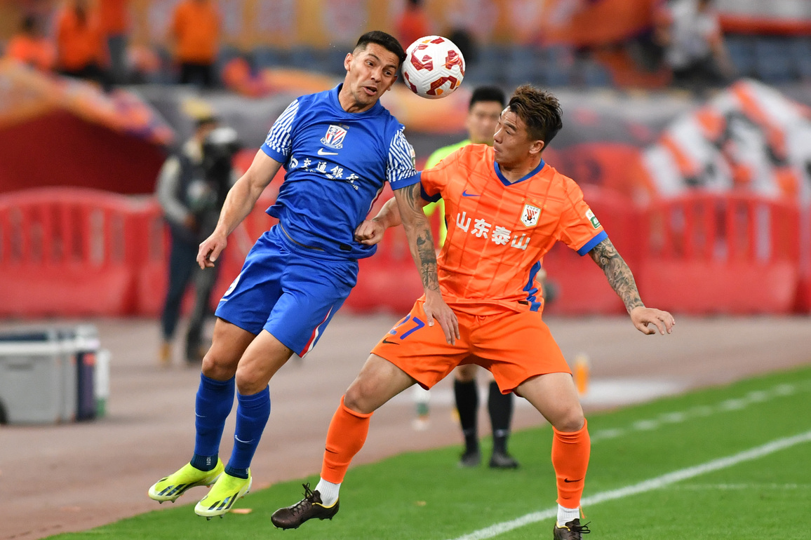 (SP)CHINA-JINAN-FOOTBALL-CSL-SHANDONG VS SHANGHAI SHENHUA (CN)