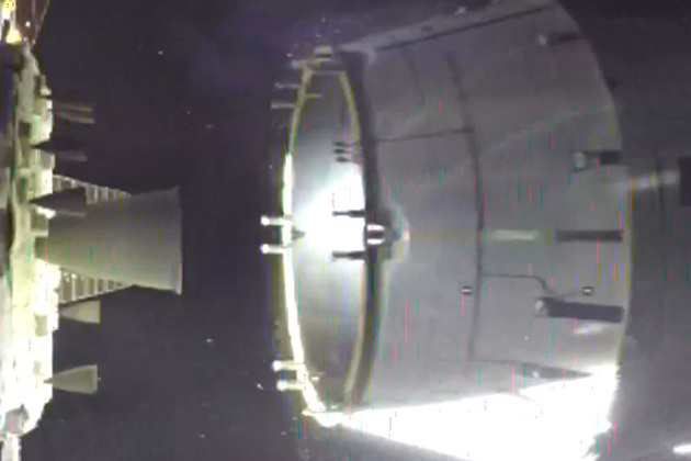 Orion spacecraft successfully separates from rocket upper stage as Artemis II mission progresses towards moon