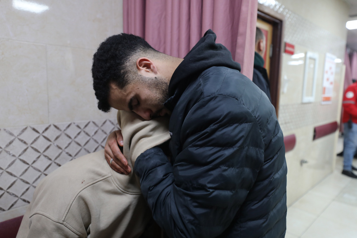 MIDEAST-WEST BANK-NABLUS-HOSPITAL-MOURNING