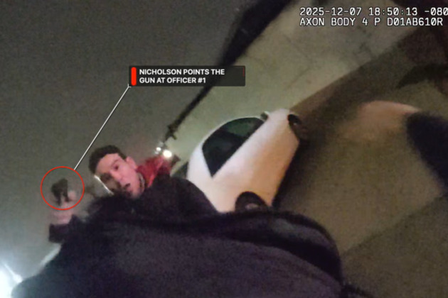 Bodycam video of man firing shot at Fresno Police officer, knocking off his hat