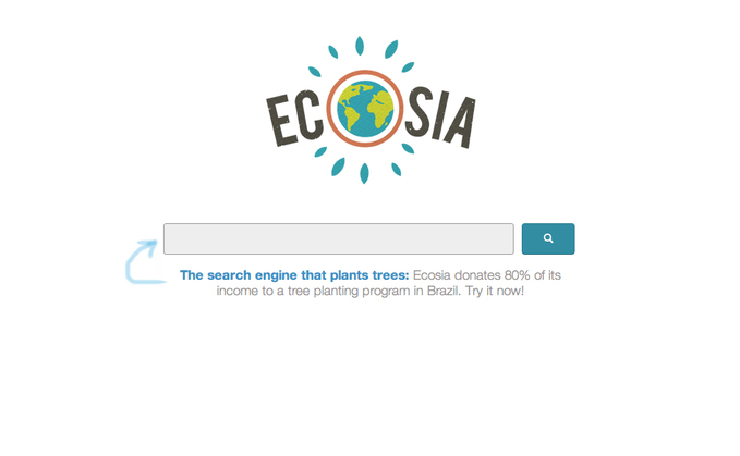 Ecosia uses its advertising profits from each user search to plant trees