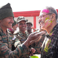 Ladakh LG Kavinder Gupta celebrates Holi with Indian Army's Fire & Fury Corps