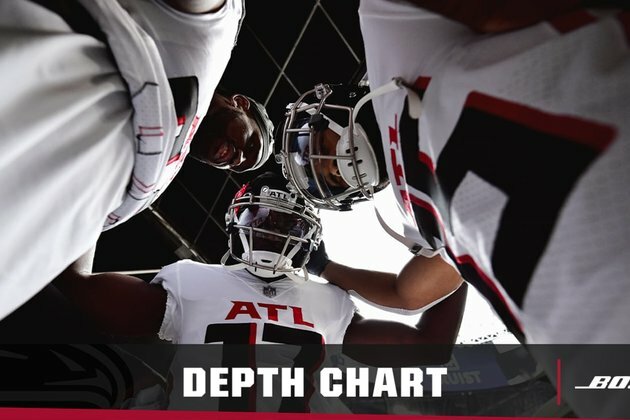 Falcons release depth chart before Week 7 contest vs. Dolphins