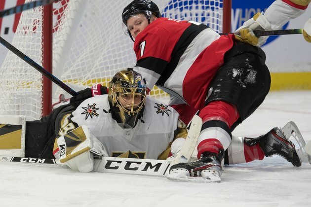 Knights defeat Senators to end skid in DeBoer's debut