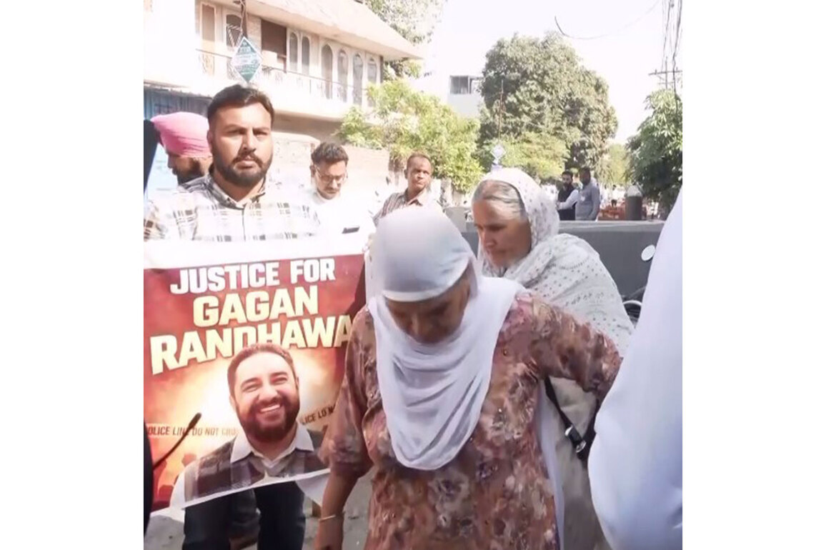 Protest held for justice for PWC official Randhawa in Punjab