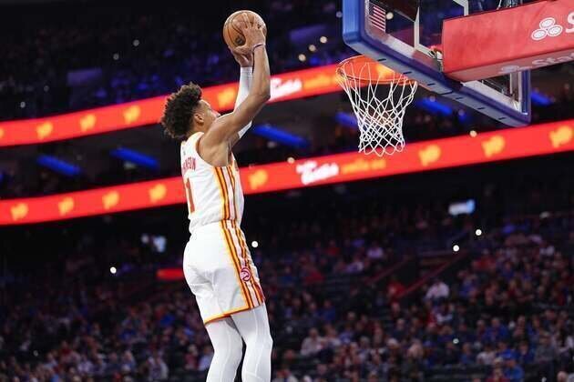 Jalen Johnson's career-high 41 points push Hawks past Sixers in double OT thriller