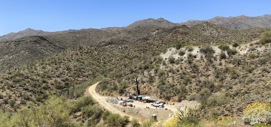 Resource infill drilling ar Arizona Metals' Kay deposit in Arizona, USA (Photo: Paul Harris)