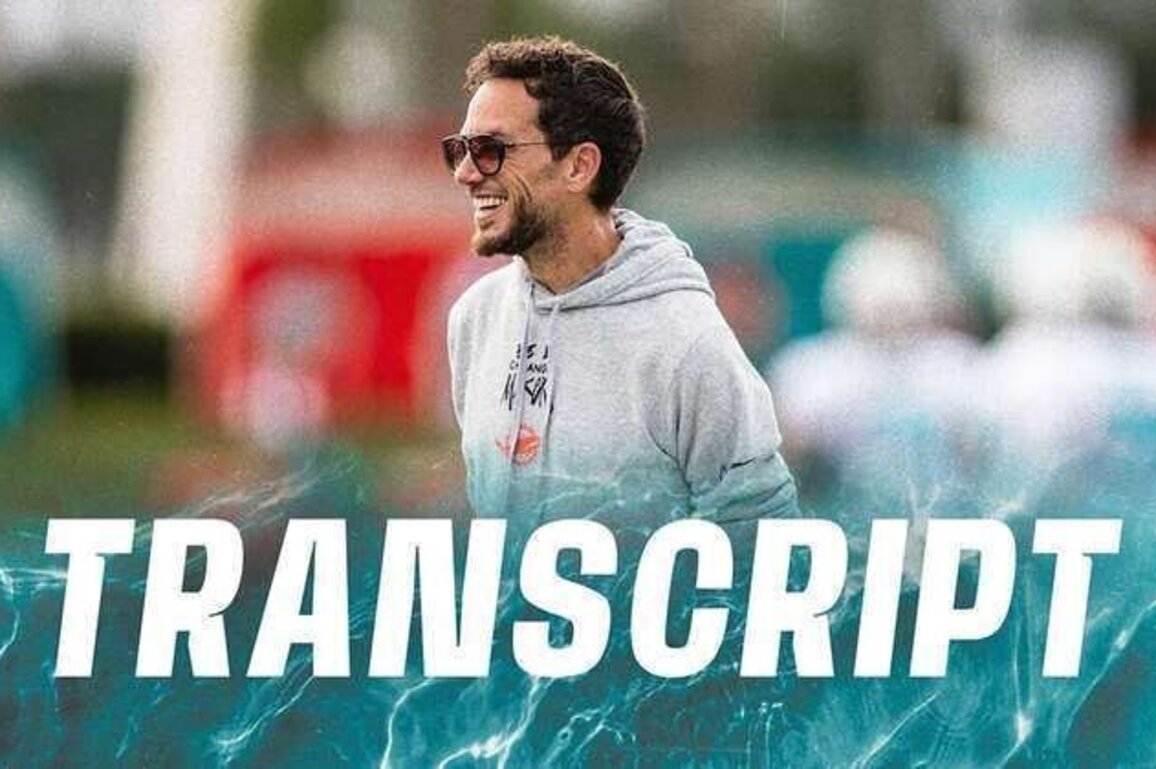 Transcript: Mike McDaniel's Postgame Media Availability - Oct 26