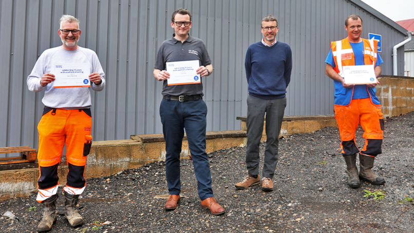 Yard Supervisor Gary Brehme, Sales Manager Dan Hill, Managing Director Tony Hobbs and Yard Operative Craig Vatcher