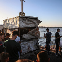 (SpotNews) MIDEAST-GAZA CITY-SEAPORT-ISRAELI AIRSTRIKE-DAMAGE