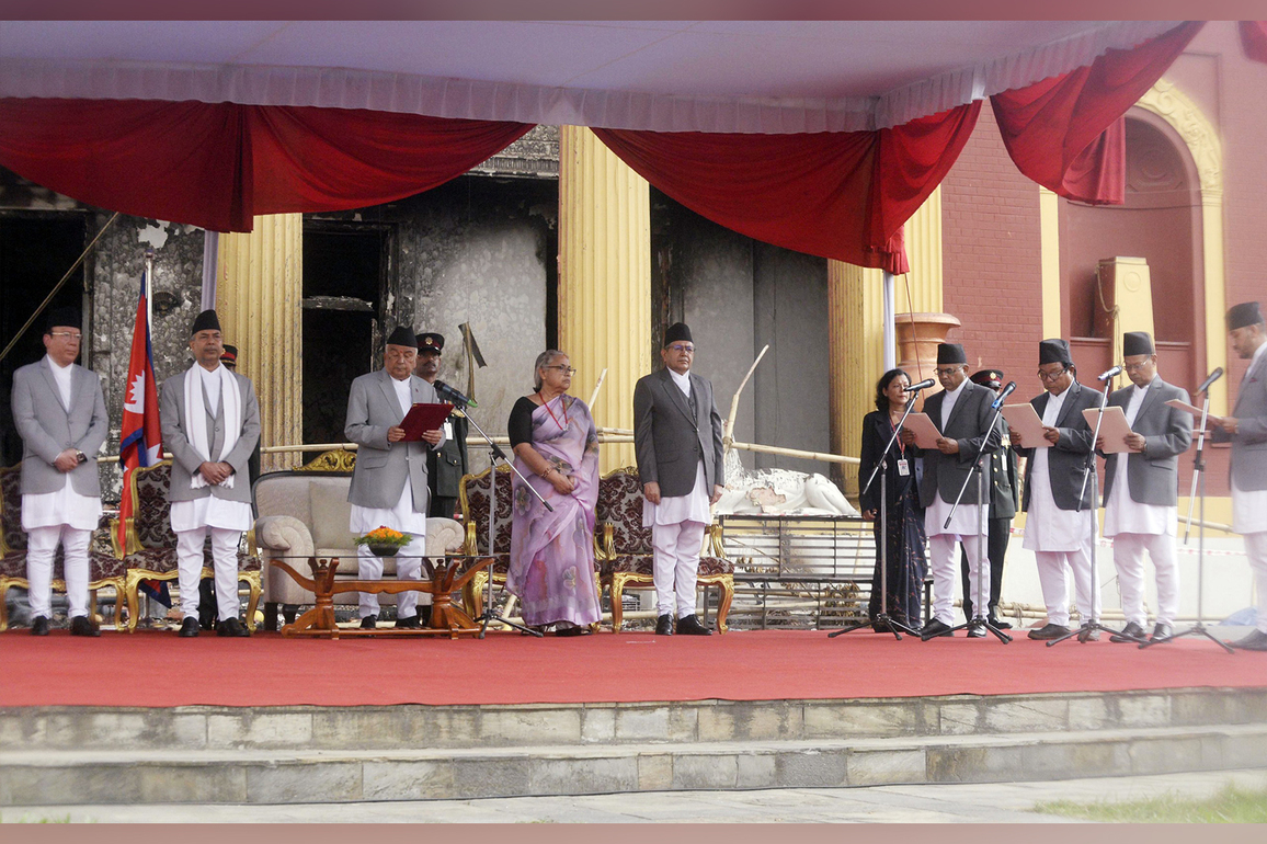 Nepal President administers oath to 4 new ministers in interim government