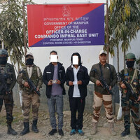 Security forces conducts search operation in Manipur, arrested 2 active cadres of KCP