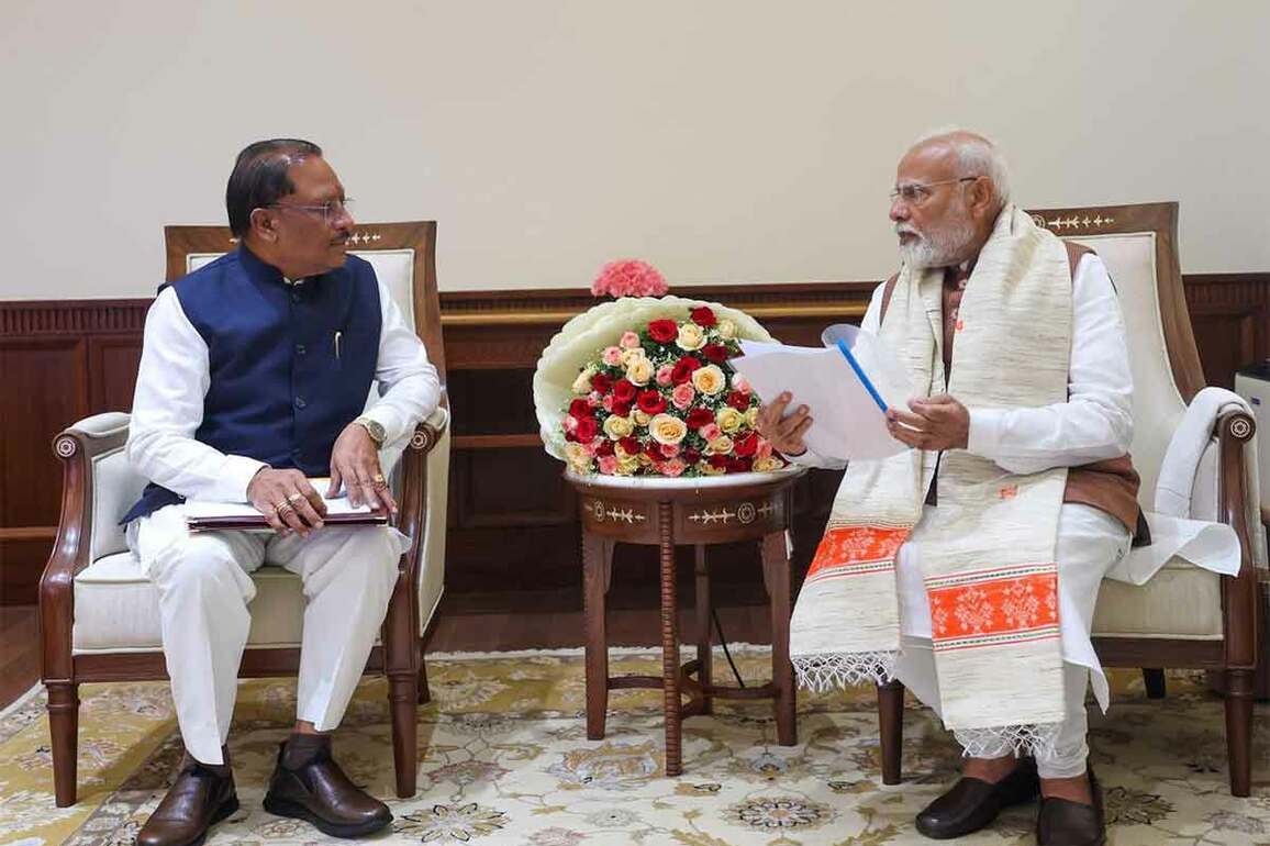 Chhattisgarh CM Vishnu Dev Sai meets Prime Minister Narendra Modi in New Delhi