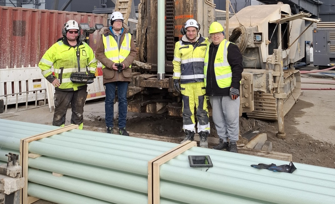 Composite collector pipes developed in collaboration by QHeat and Exel Composites improve energy production and storage capacity in geothermal boreholes by 10%