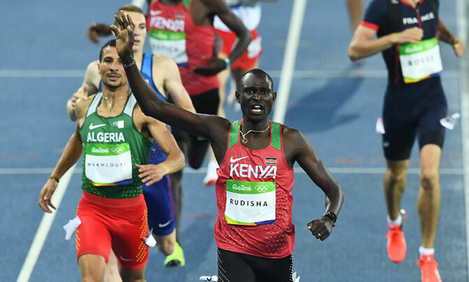 Kenya's Rudisha wins 800m gold again Kenya's Rudisha wins 800m gold again