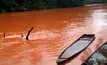 Lama de barragem de garimpo ilegal no rio Cupixi amapá garimpo de oro