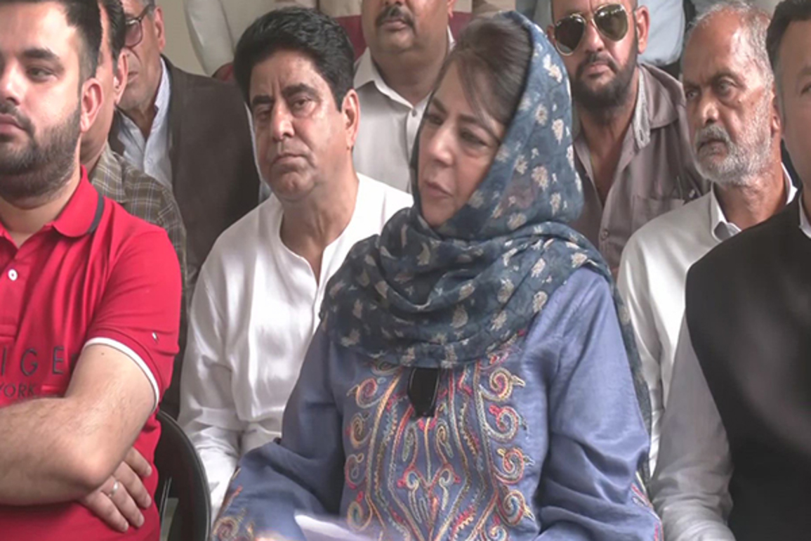 J-K: Mehbooba Mufti raises concerns over Ramban landslide, crop losses and illegal mining