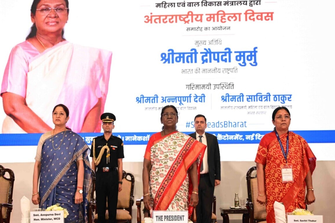 President Droupadi Murmu graces International Women's Day celebrations in New Delhi