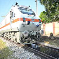 Indian Railways commissions first removable solar panel system between tracks