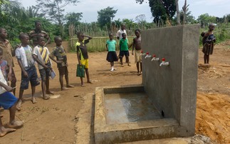Children in the DRC with a new clean water facility | Credit: Wildlife Works Carbon