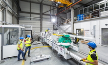  Geotechnologies department staff from Fraunhofer Research Institution prepare the deep geothermal drilling rig simulator for testing