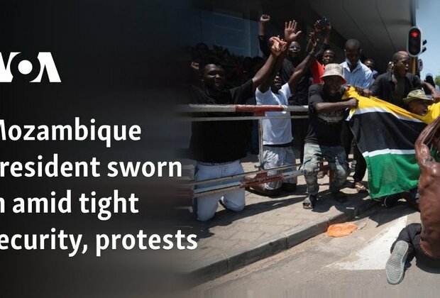 Mozambique president sworn in amid tight security, protests