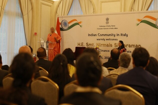 "Indian diaspora is seen as constructive, positive contributor to respective economies where they are": FM Sitharaman in Milan