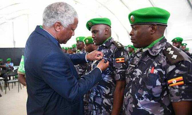 AMISOM honours 17 officers for distinguished service AMISOM honours 17 officers for distinguished service