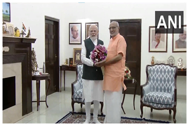 PM Narendra Modi meets Vice President-elect CP Radhakrishnan in New Delhi