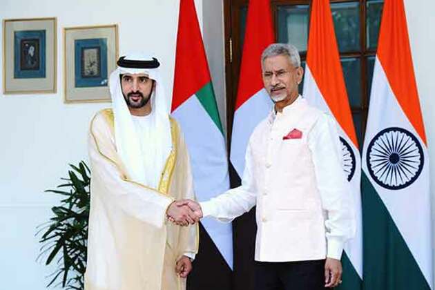 EAM Jaishankar meets Crown Prince of Dubai in New Delhi