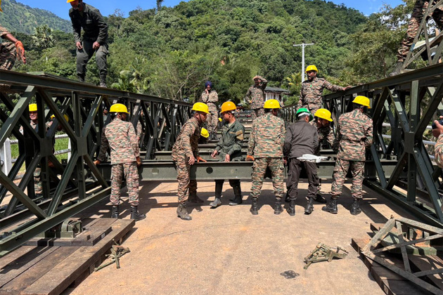 Operation Sagar Bandhu: Indian Army engineers launch 100-ft Bailey Bridge to restore connectivity
