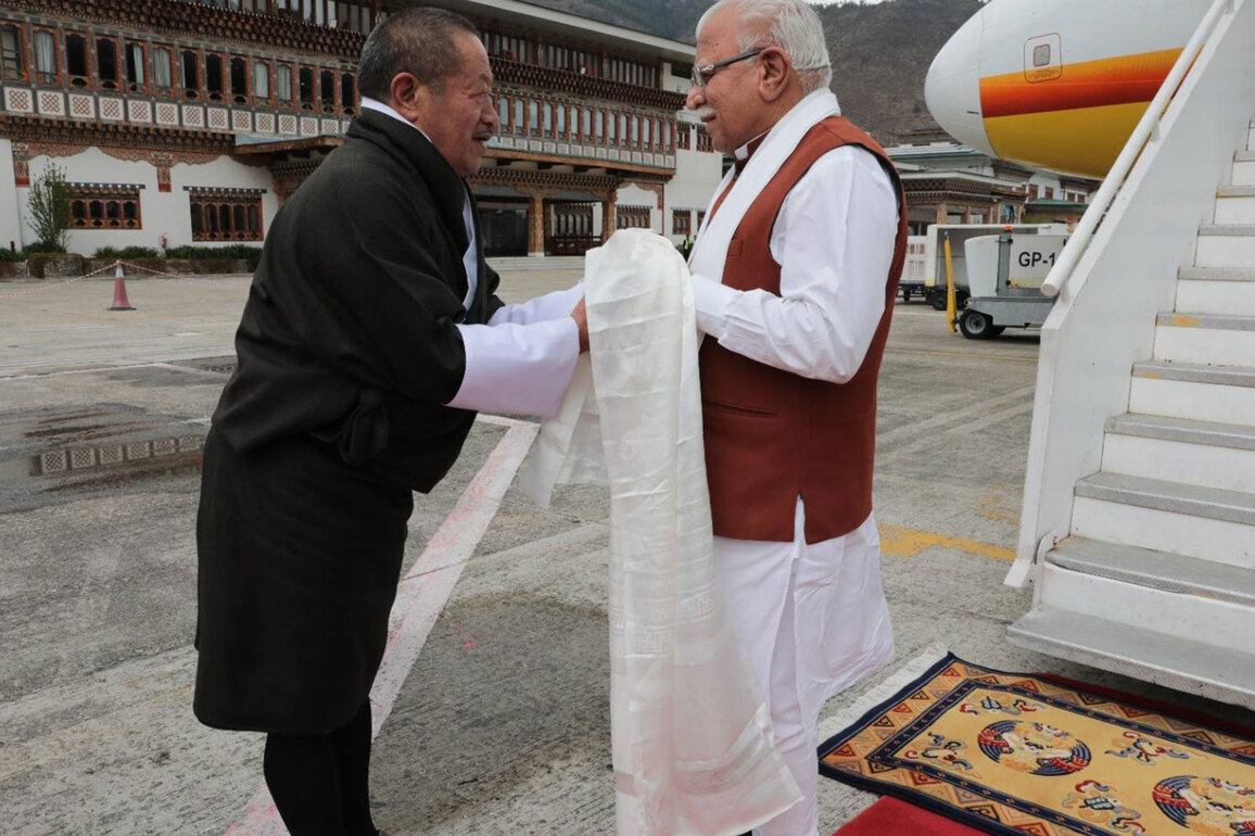 Manohar Lal Khattar meets Bhutan's Energy Minister to discuss strengthening of energy ties