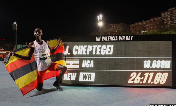 Uganda's Cheptegei Breaks 10,000m Track World Record