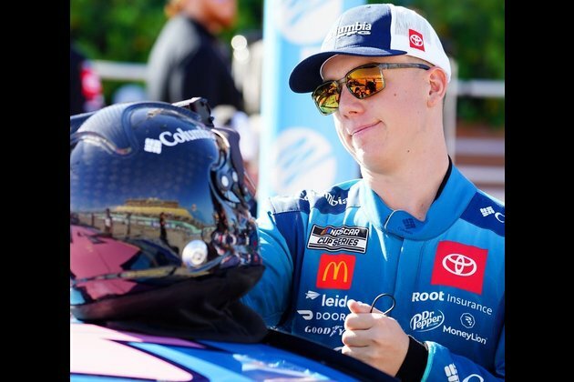 John Hunter Nemechek capitalizes late to claim victory at Texas