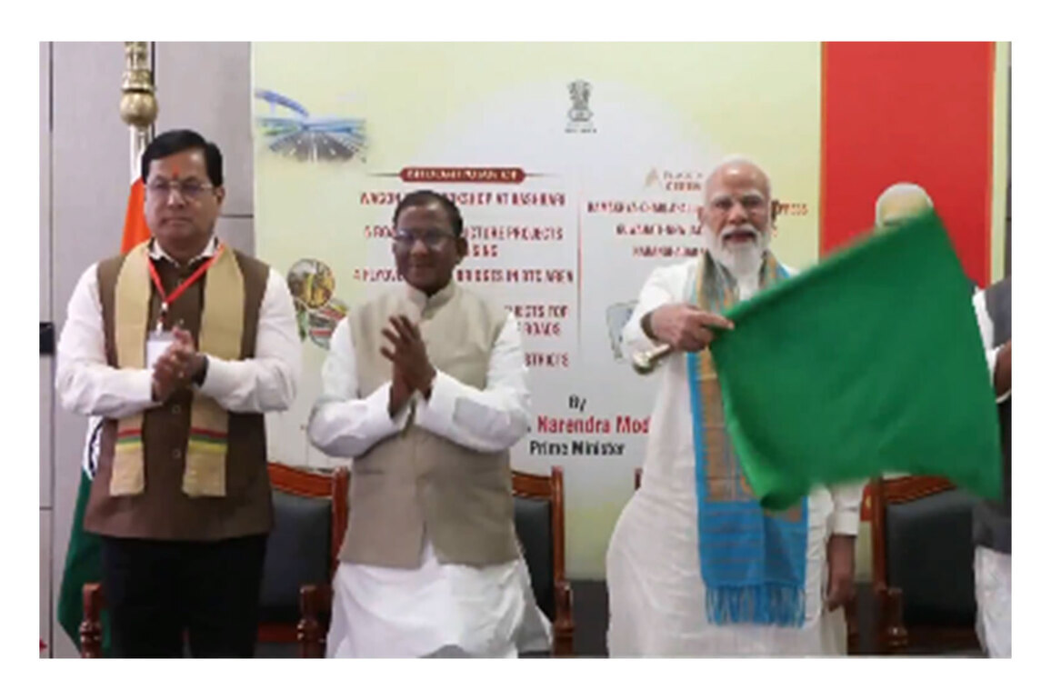 PM Modi flags off three new train services, unviels projects worth over Rs 4,570 crore in Assam
