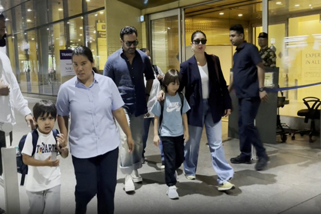 Pataudis return to Mumbai; Bebo, Saif, and kids spotted together at airport after birthday celebrations